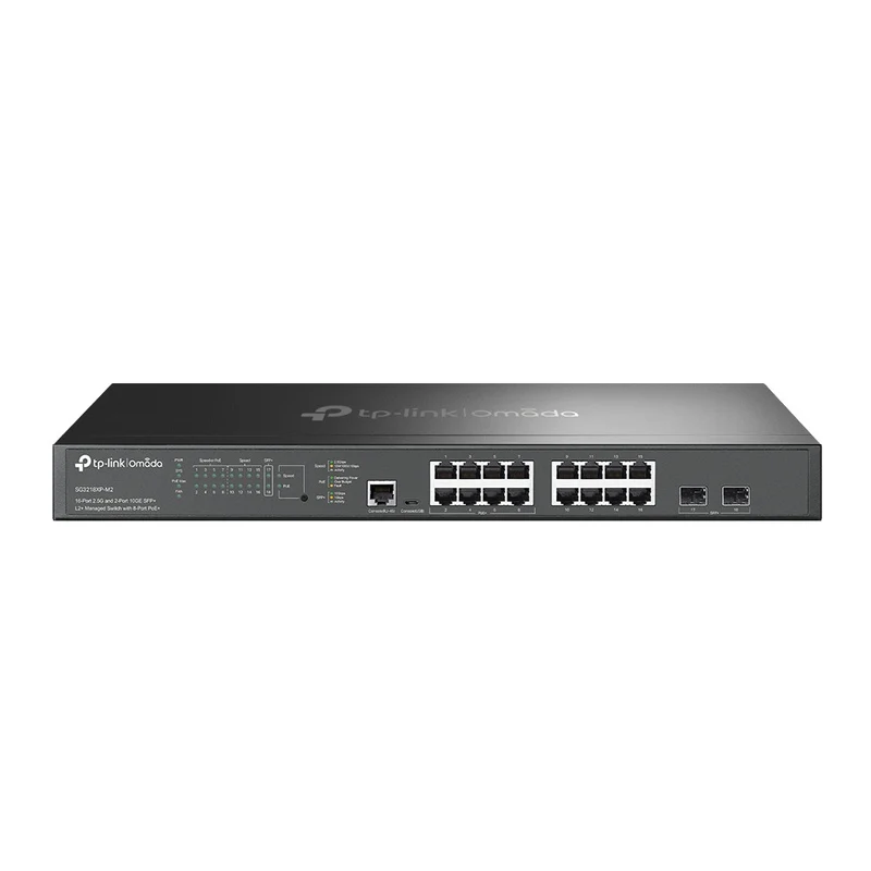 TP-Link Omada SG3218XP-M2 Switch di Rete Gestito L2+ 16 Porte 2.5G Ethernet PoE+ Nero
