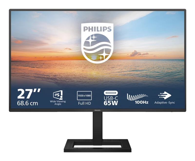 Philips Monitor LED 27" Full HD IPS 100Hz Serie 1000 27E1N1300AE00 HDMI USB-C