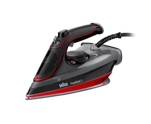 Braun FreeStyle5 SI5057RD Ferro a Vapore 2700W Piastra Ceramica Nero/Rosso 220g/min