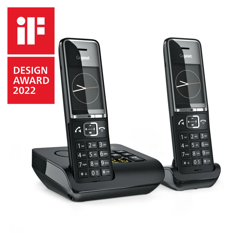 Gigaset Comfort 550A Duo Telefono Cordless DECT Analogico con Segreteria Nero