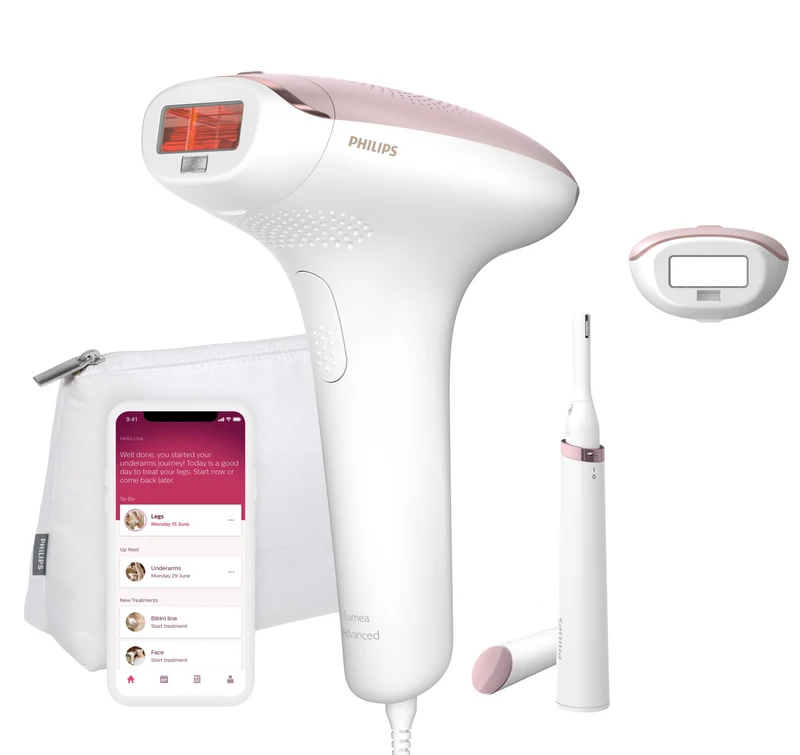 Philips Lumea Advanced BRI92000 Epilatore IPL Rosa e Bianco per Corpo e Bikini