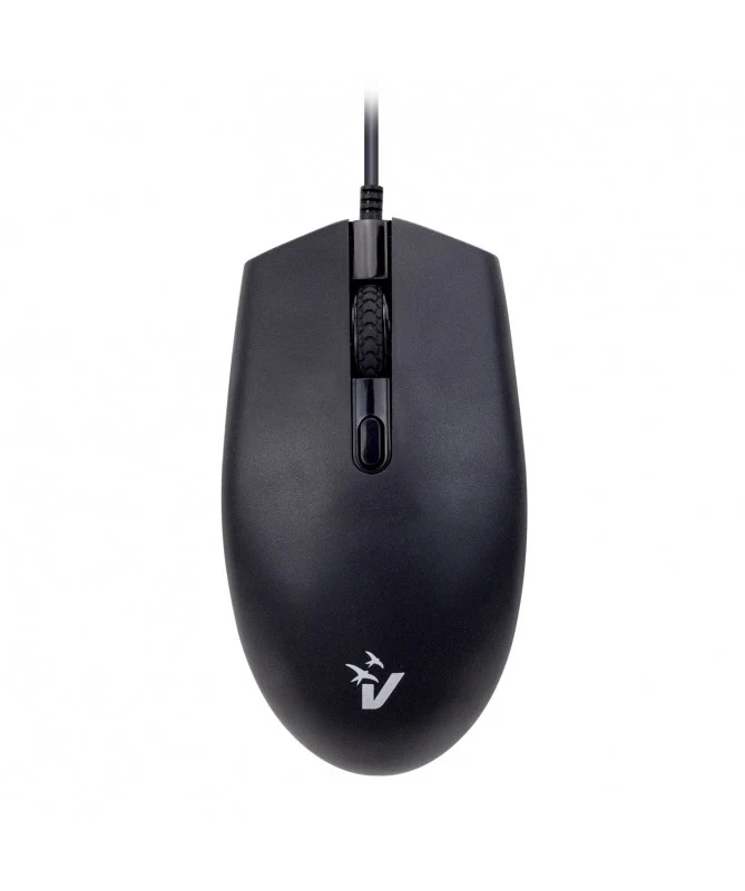 Mouse Vultech MOU-2038 USB ottico nero ambidestro 800-2400 DPI regolabile per ufficio