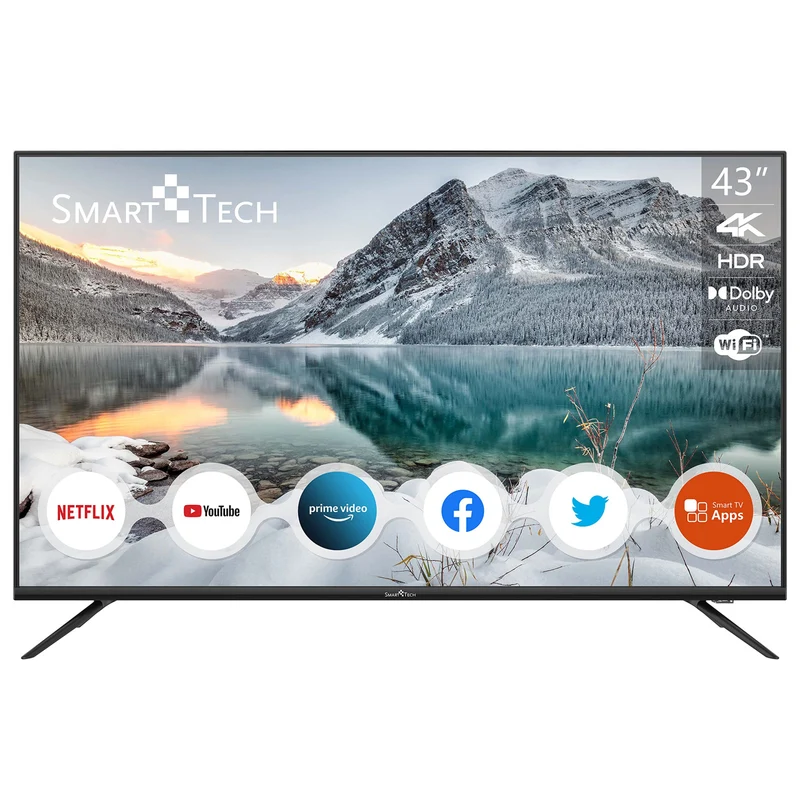Smart Tech TV LED 43" 4K UHD Nero SMT43F30UV2M1B1 con Netflix e Youtube
