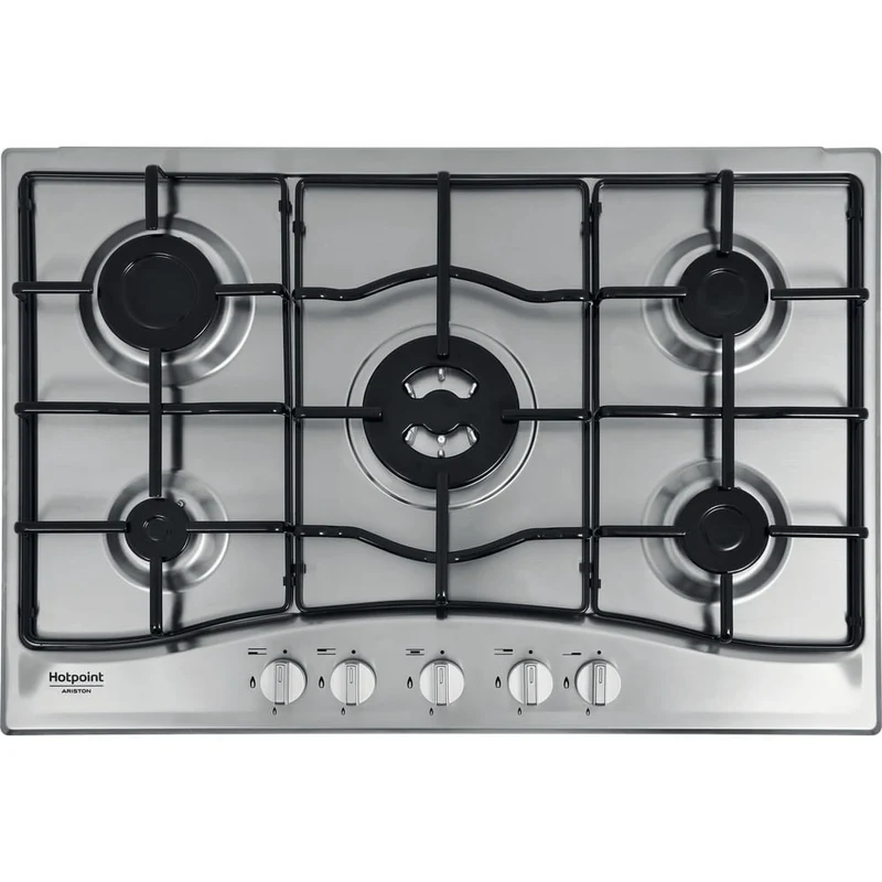 Hotpoint Piano Cottura Gas PCN 752 T/IX/HAR 75cm 5 Fuochi Inox da Incasso