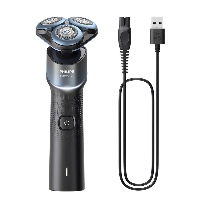 Philips Rasoio Elettrico Shaver 5000X X5006/00 Wet & Dry 3 Testine Nero Blu