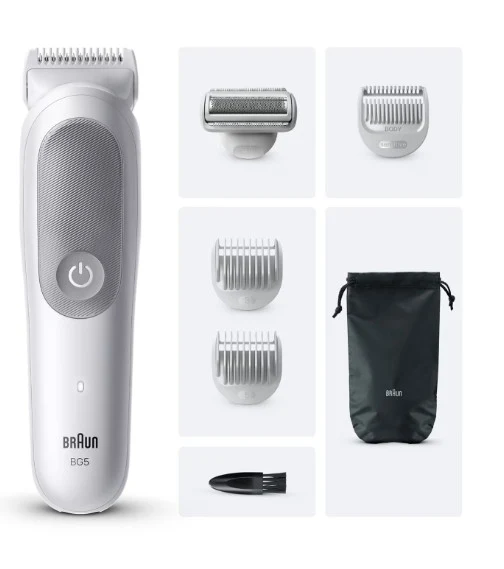 Braun Series 5 BG5550 Regolabarba Corpo Wet & Dry Ricaricabile Grigio