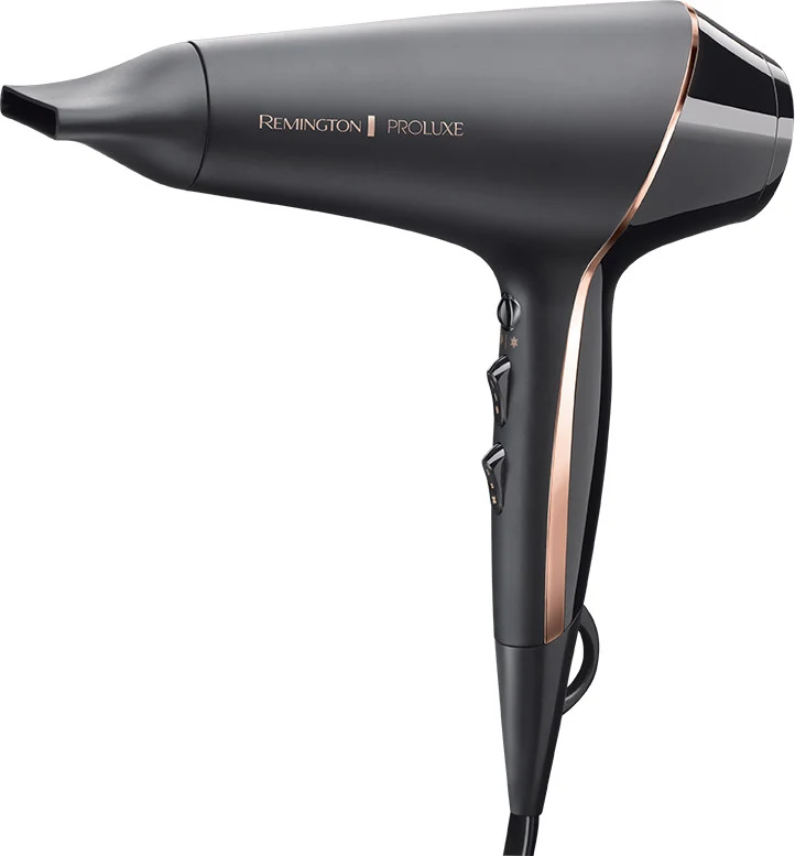 Remington Asciugacapelli PROLuxe 2400W Ionico Nero e Oro 2 Velocità 3 Temperature
