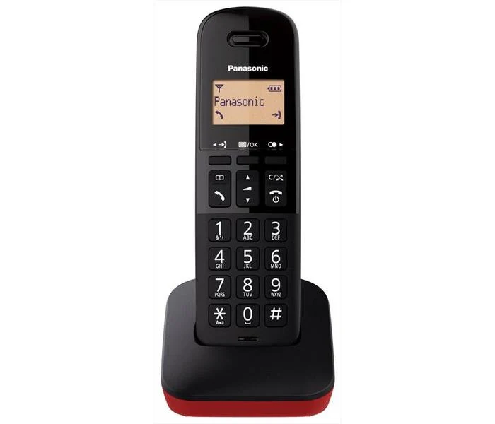 Panasonic KX-TGB610JTR Telefono Cordless DECT Nero e Rosso Display LCD 50 Contatti