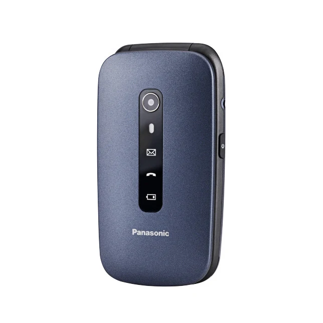 Panasonic KX-TU550 Telefono Cellulare a Conchiglia 2.8" Blu 4G per Anziani