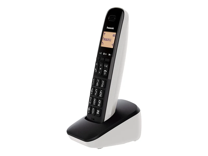 Panasonic KX-TGB612JT Telefono Cordless DECT 2 Cornette Nero e Bianco con ID Chiamata