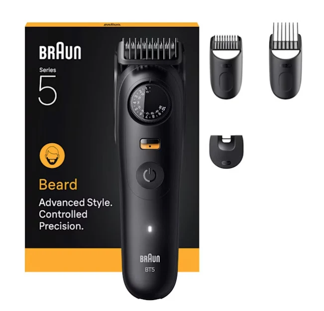 Braun Regolabarba BT5520 Nero 40 Lunghezze Bagnato e Secco Batteria Ricaricabile