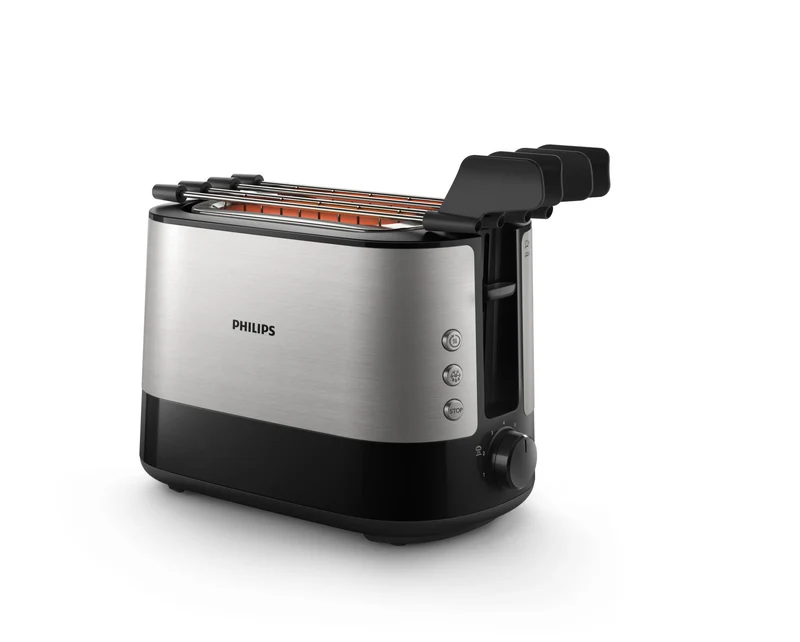 Philips Viva Collection HD2639/90 Tostapane 2 Slot Acciaio Inox 7 Livelli Doratura