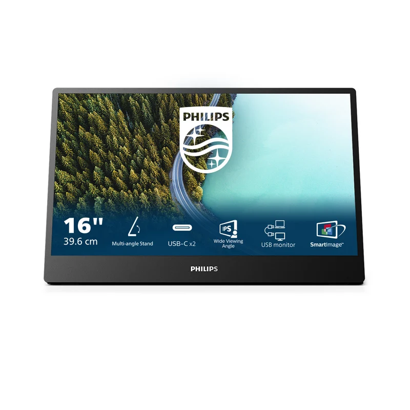 Philips Monitor Portatile 15.6" Full HD IPS LED 75Hz USB-C 3000 Series 16B1P3302D00