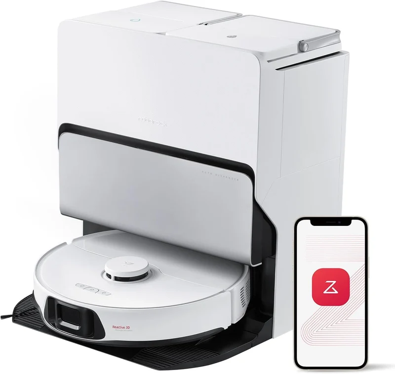 Roborock S8 MaxV Ultra Robot Aspirapolvere Bianco Wi-Fi con Pulizia a Umido