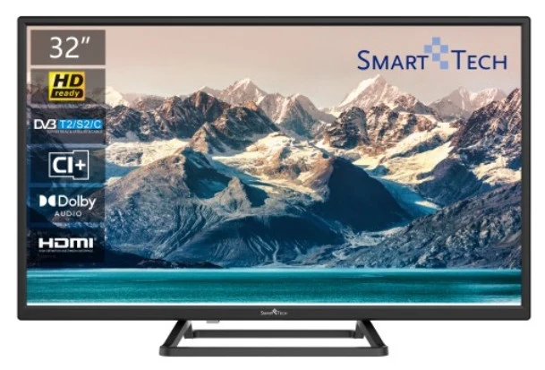 Smart-Tech TV 32 pollici HD 1366x768 DLED Nero Modello 32HN10T3