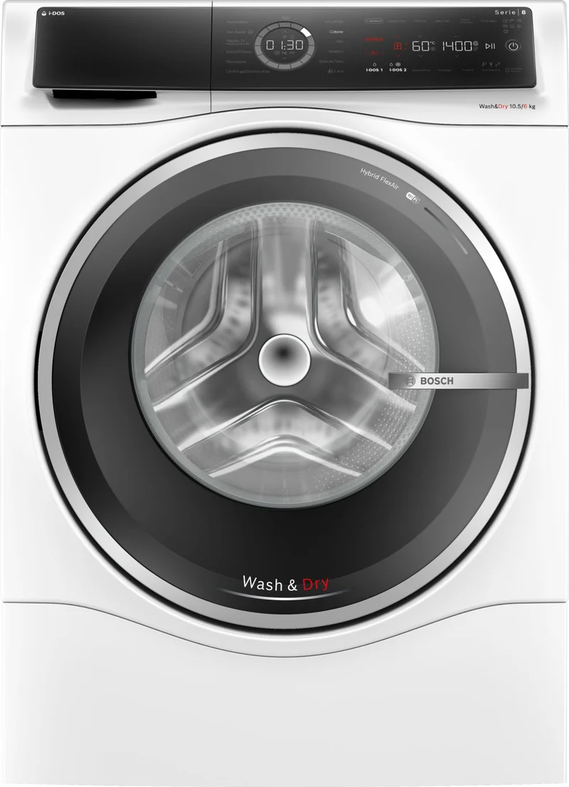 Bosch Lavasciuga Serie 8 WNC254A0IT 10.5kg/6kg 1400 giri/min Bianco