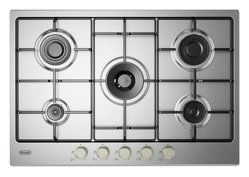 De’Longhi YLG 75 F piano cottura Acciaio inox Da incasso 75 cm Gas 5 Fornelli