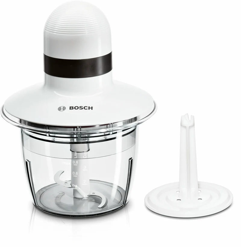 Bosch Tritatutto MMR08A1 400W 0,8L Bianco e Antracite con Lama in Acciaio Inox