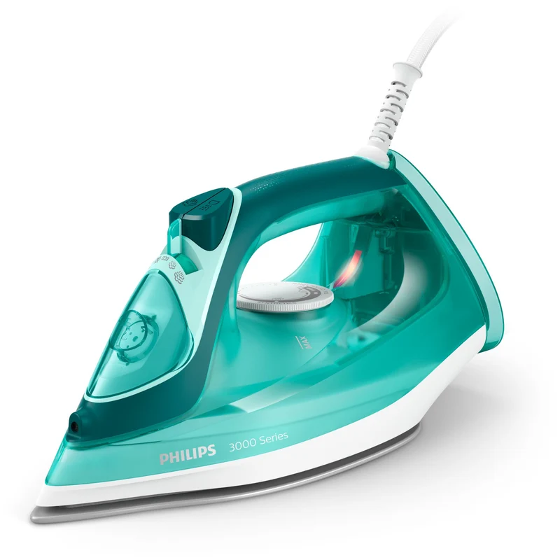 Philips Ferro a Vapore Serie 3000 DST3030/70 Piastra Ceramica 180g/min Turchese