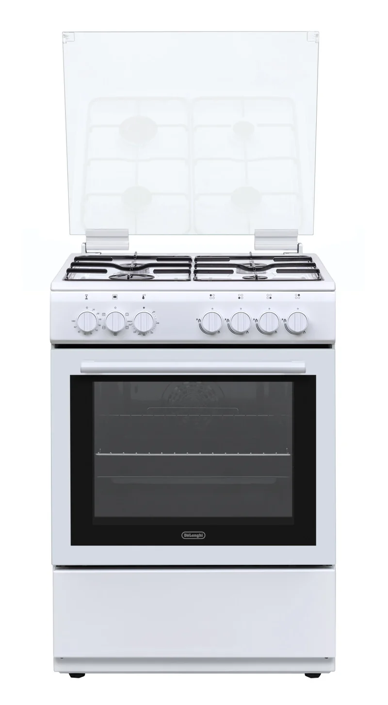De'Longhi Cucina DL664EW 60cm 4 Fuochi Gas Forno Elettrico 65L Bianco