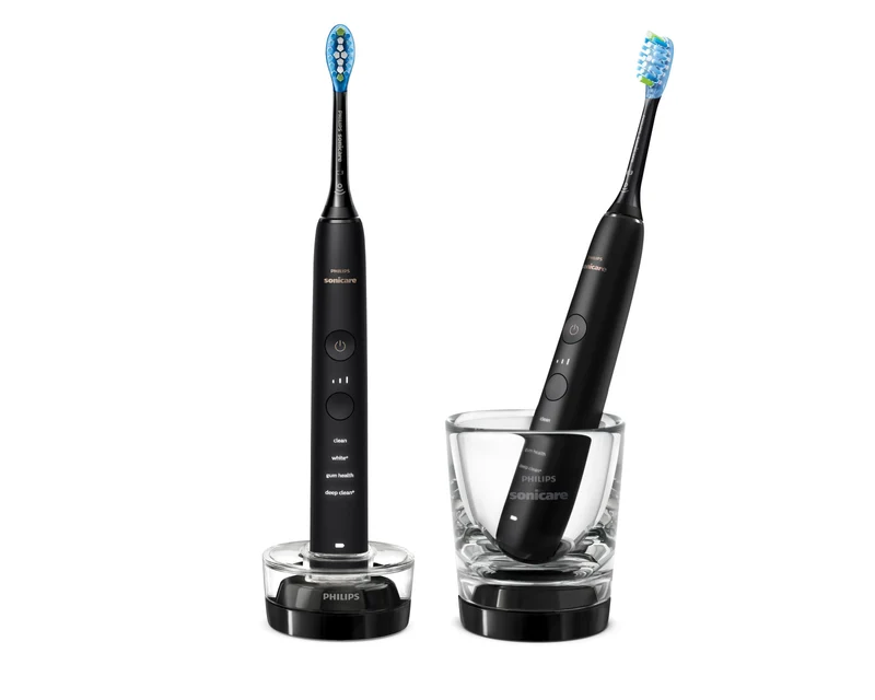 Philips DiamondClean 9000 HX9914/54 Spazzolino Elettrico Sonico Nero 4 Modalità 2pz