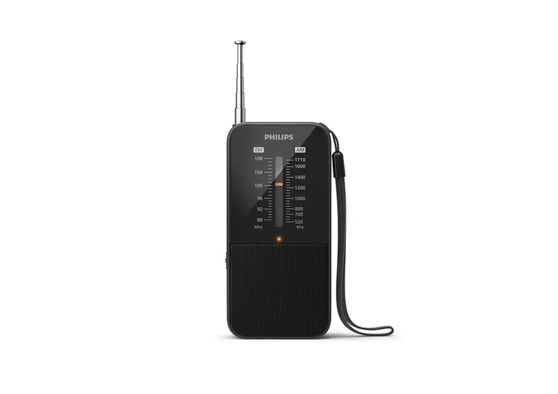 Philips TAR1509/00 Radio Portatile Analogica AM/FM Nera con Altoparlante e Uscita Cuffie