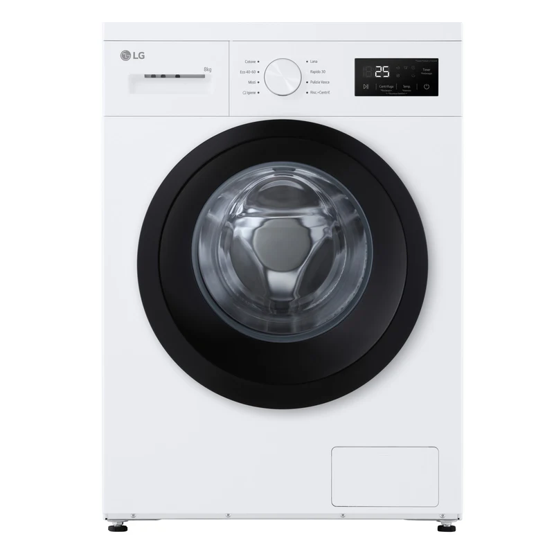 Lg Lavatrice Slim F4NA10S8NWK 8kg 1400 Giri Classe A HygieneSteam Bianco
