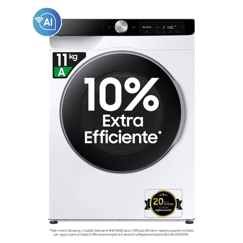 Samsung Lavatrice 11 kg Caricamento Frontale 1400 Giri/min WW11DG6B25LKU3 Classe A