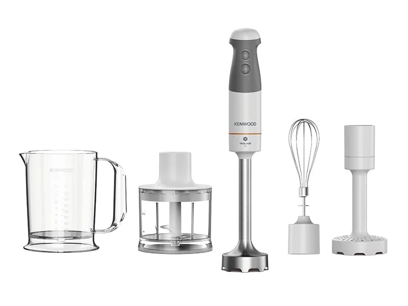 Kenwood Triblade XL HBM40306WH Frullatore ad Immersione 850W 2 Velocità Grigio/Bianco