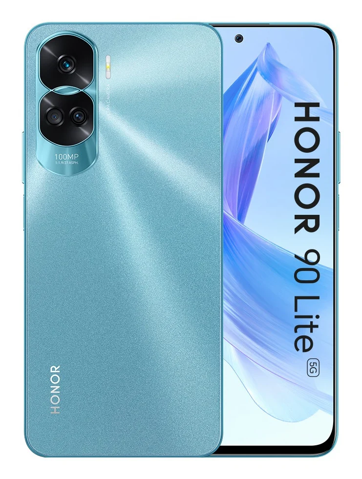 Honor 90 Lite Smartphone 6.7" 8GB 256GB 100MP 5G Dual SIM Android 13 Ciano