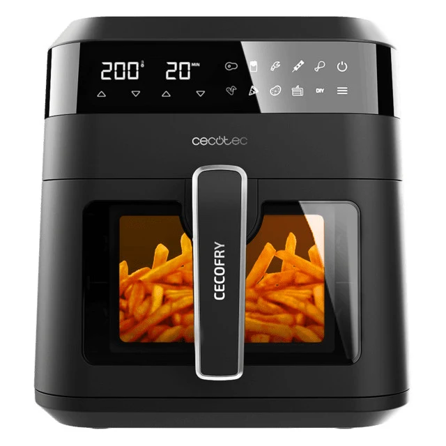 Cecotec Friggitrice ad Aria 6L 1300W Nero Touch Control 9 Programmi 80-200°C