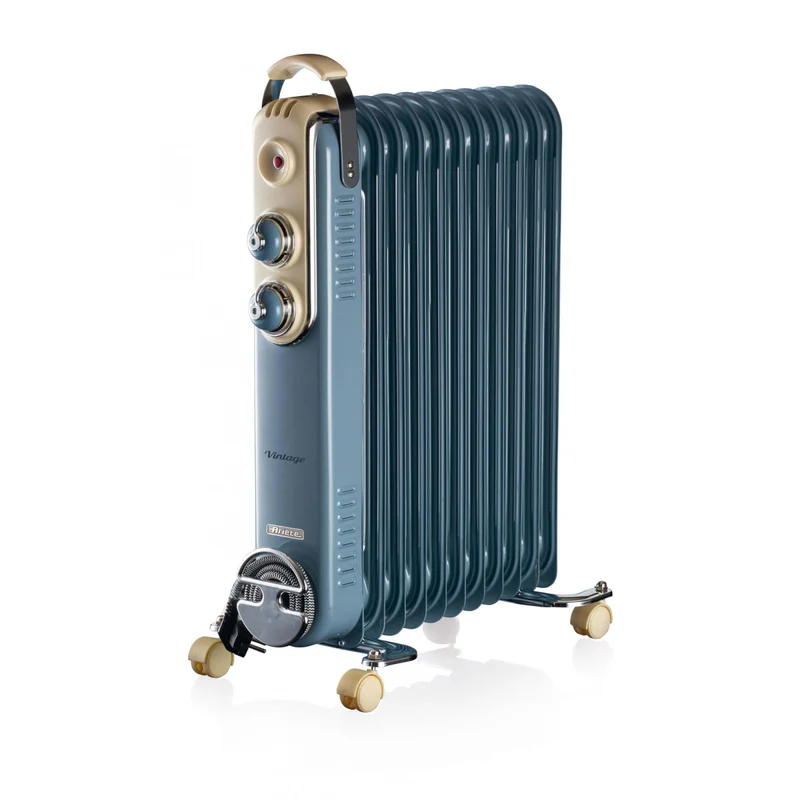 Ariete Radiatore a olio vintage 11 elementi 2500W azzurro 3 livelli potenza termostato