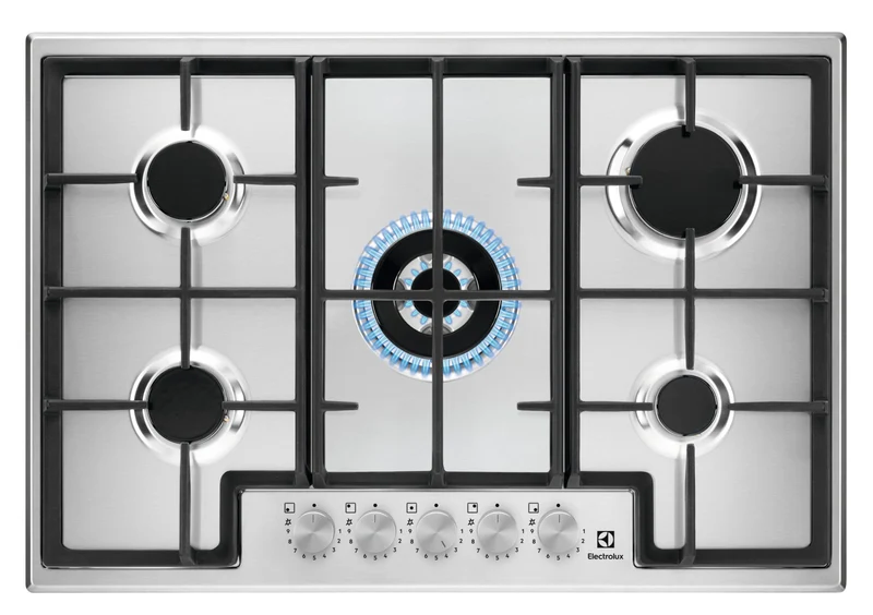 Electrolux EGS75362X Piano cottura a gas 5 fornelli 75 cm da incasso acciaio inox