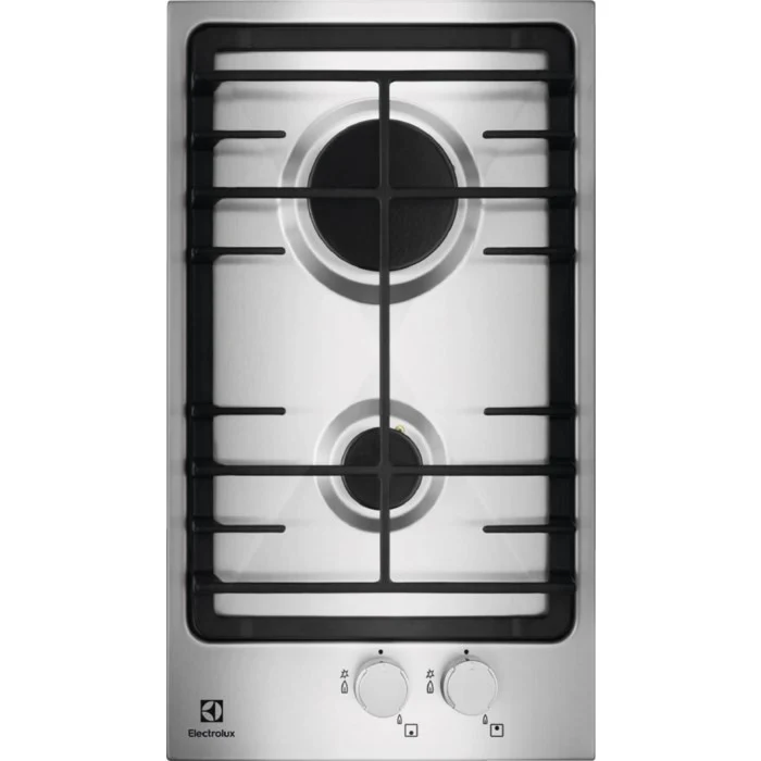Electrolux EGG3322NVX Piano Cottura Gas 2 Fornelli 29 cm Da Incasso Acciaio Inox