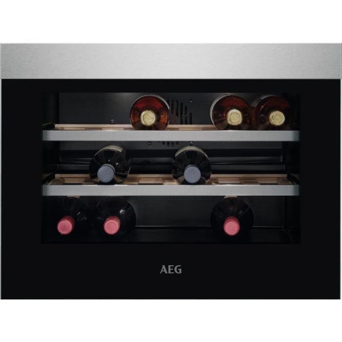 AEG Cantinetta vino da incasso KWK884520M, 18 bottiglie, compressore, nero/acciaio inox