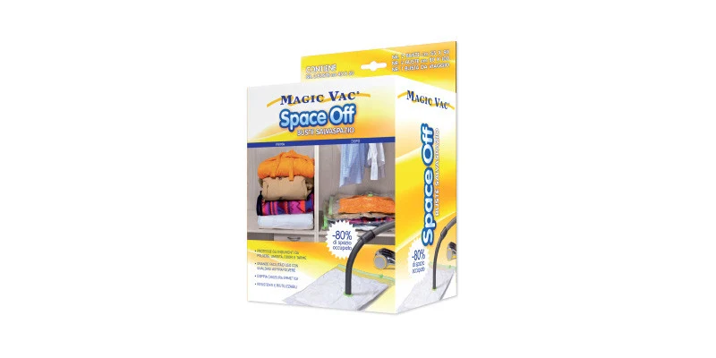 Magic Vac Contenitore per Abiti Salva Spazio Ermetico Nylon Trasparente 80x100cm