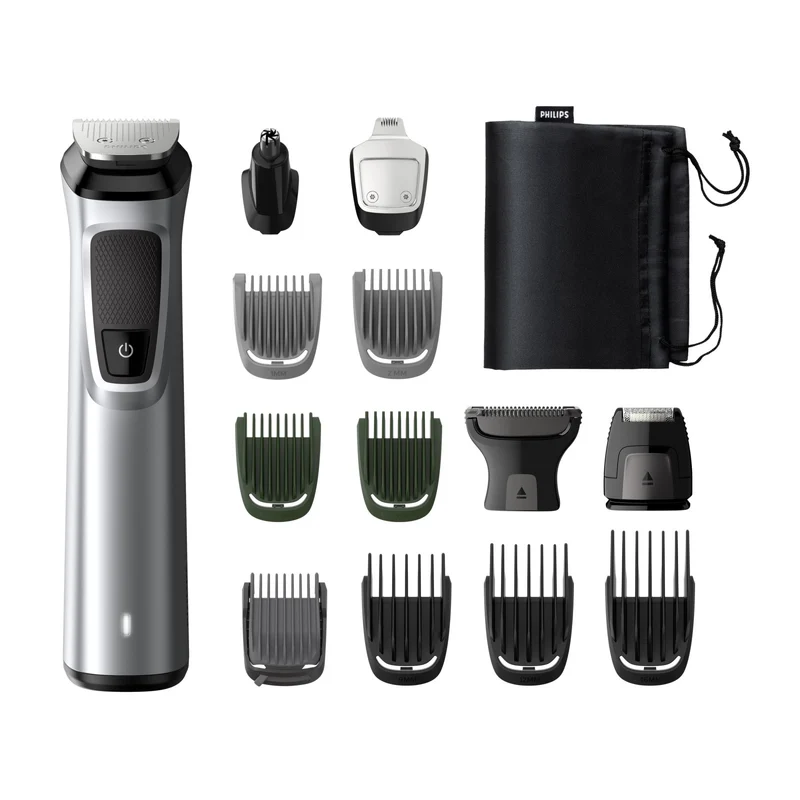 Philips Series 7000 MG7720/15 Regolabarba Multigroom 14 in 1 Nero Argento