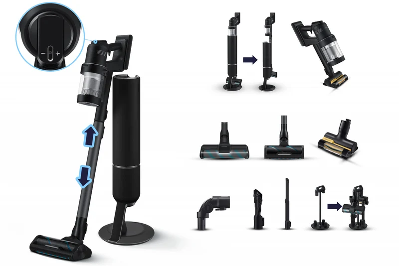 Samsung Aspirapolvere senza filo BESPOKE Jet™ AI complete extra 280W VS28C9784QK Nero Multiciclonico Senza sacchetto