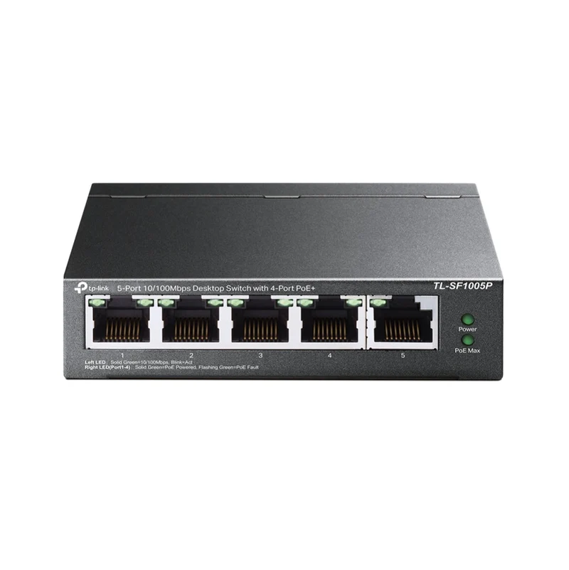 TP-Link TL-SF1005P Switch di rete Fast Ethernet PoE Nero