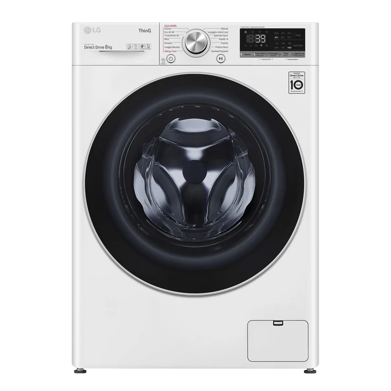 LG Lavatrice F4WV708S1E 8kg 1400 Giri Classe A AIDD TurboWash 360