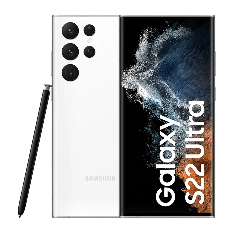 Samsung Galaxy S22 Ultra 5G 6.8" 128GB 8GB RAM Quad Camera Phantom White