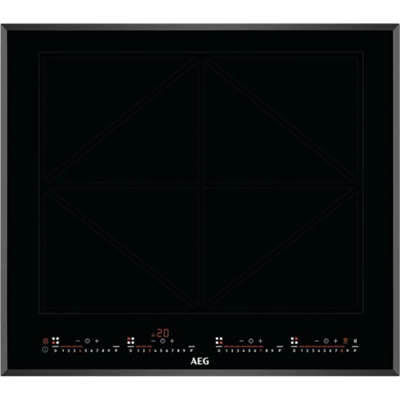 AEG Piano Cottura Induzione 4 Zone 60 cm TotalFlex Vetroceramica Nera da Incasso