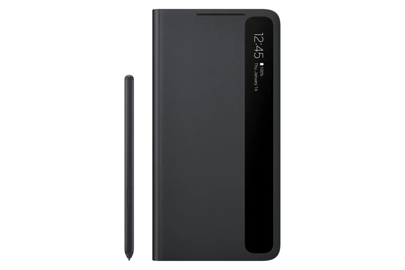 Samsung Custodia Smart Clear View per Galaxy S21 Ultra 5G con Supporto S Pen Nero