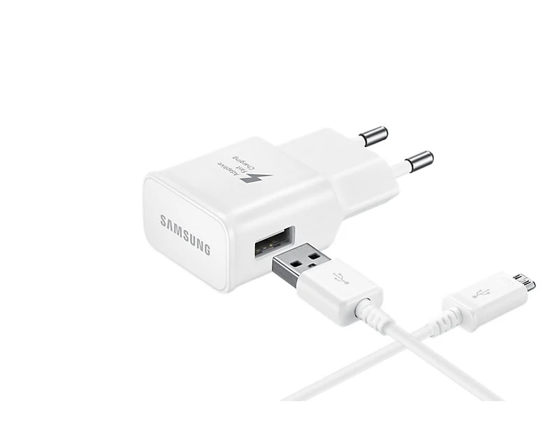 Samsung EP-TA20EWEU Caricabatterie Originale Fast Charge USB Bianco per Galaxy Note 4