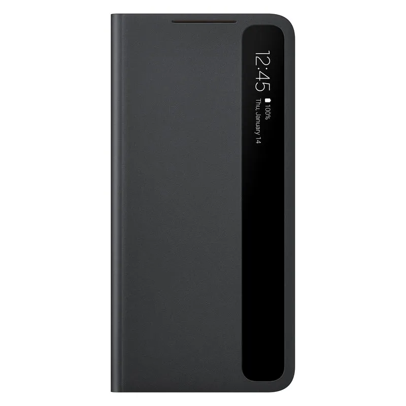 Samsung Galaxy S21+ Cover Clear View Antimicrobica Nera per Smartphone 6.7"