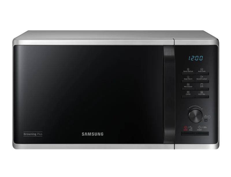 Samsung MG23K3515AS Microonde con Grill 23L 800W Argento Superficie Piana