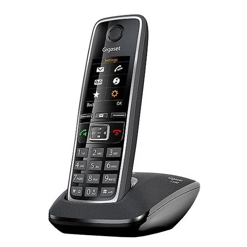 Gigaset C 530 Telefono Cordless DECT Nero Display 1.8" Rubrica 200 Identificatore Chiamata