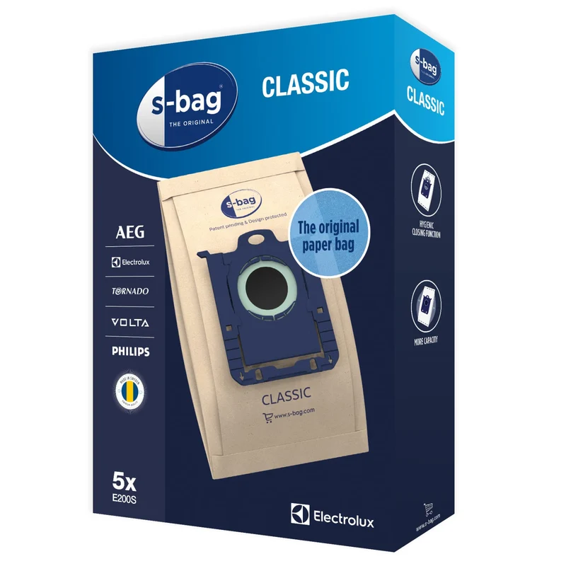 Electrolux Sacchetti Aspirapolvere Alta Filtrazione Carta Riciclata Chiusura Automatica