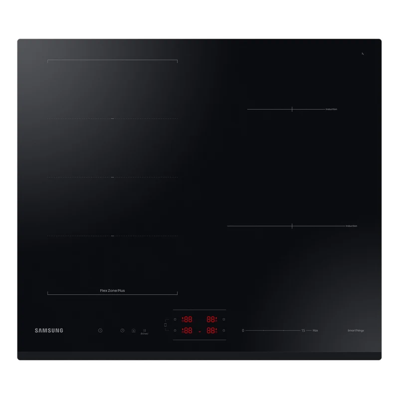 Samsung NZ64B6056GK Piano Cottura Induzione 60cm 4 Zone Nero Slim Fit Flex Zone Plus