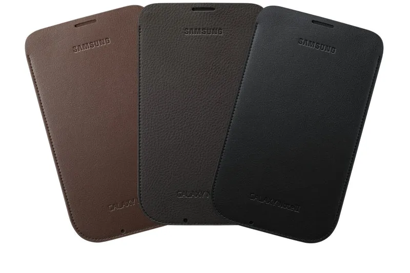 Samsung Custodia in Pelle Nera per Galaxy Note II Antipolvere e Antigraffio